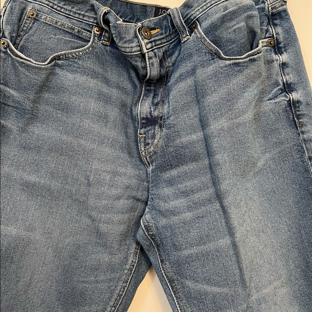 J. Crew The Sutton Men's Distressed Denim Jeans Size 34/34 Straight Leg Jeans.